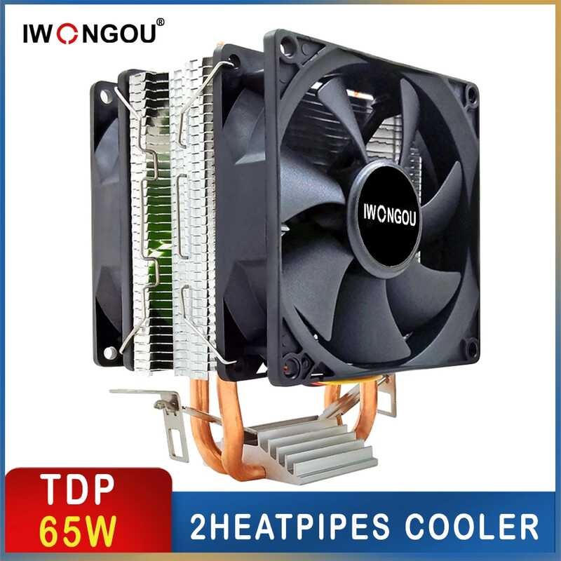 Processor 1 X99 Cooler LGA2011 2 Heatpipes Radiator IWONGOU 90mm RGB Fan 3Pin Coog Cpu for Intel