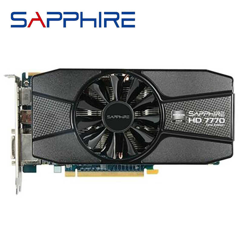 SAPPHIRE Radeon a HD 7770 1GB กราฟิกการ์ด GPU สำหรับ AMD HD7770 1G GDDR5 การ