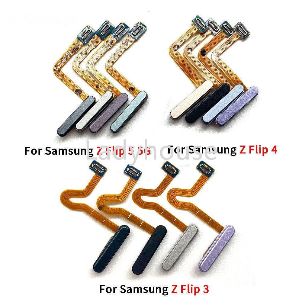 ใหม่สําหรับ Samsung Z Flip 3 4 5 5G F711 F721 F731 ปุ่มบ้านเซ็นเซอร์ลายนิ้วมือ Flex พร้อมปุ่ม Power 
