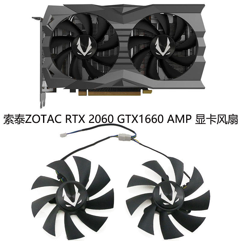 ZOTAC ZOTAC GeForce RTX 2060/GTX 1660 AMP พัดลมระบายความร้อนการ์ดกราฟิก GA92A2H