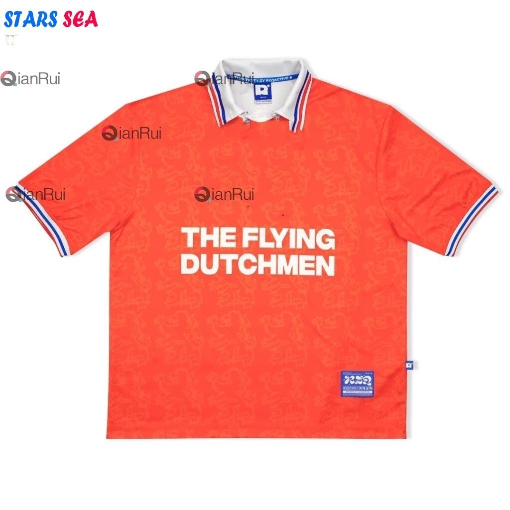 RZQ เนเธอร์แลนด์ Country Series Hard Rope Streetwear Jersey Oversize Boxy Fit Vintage