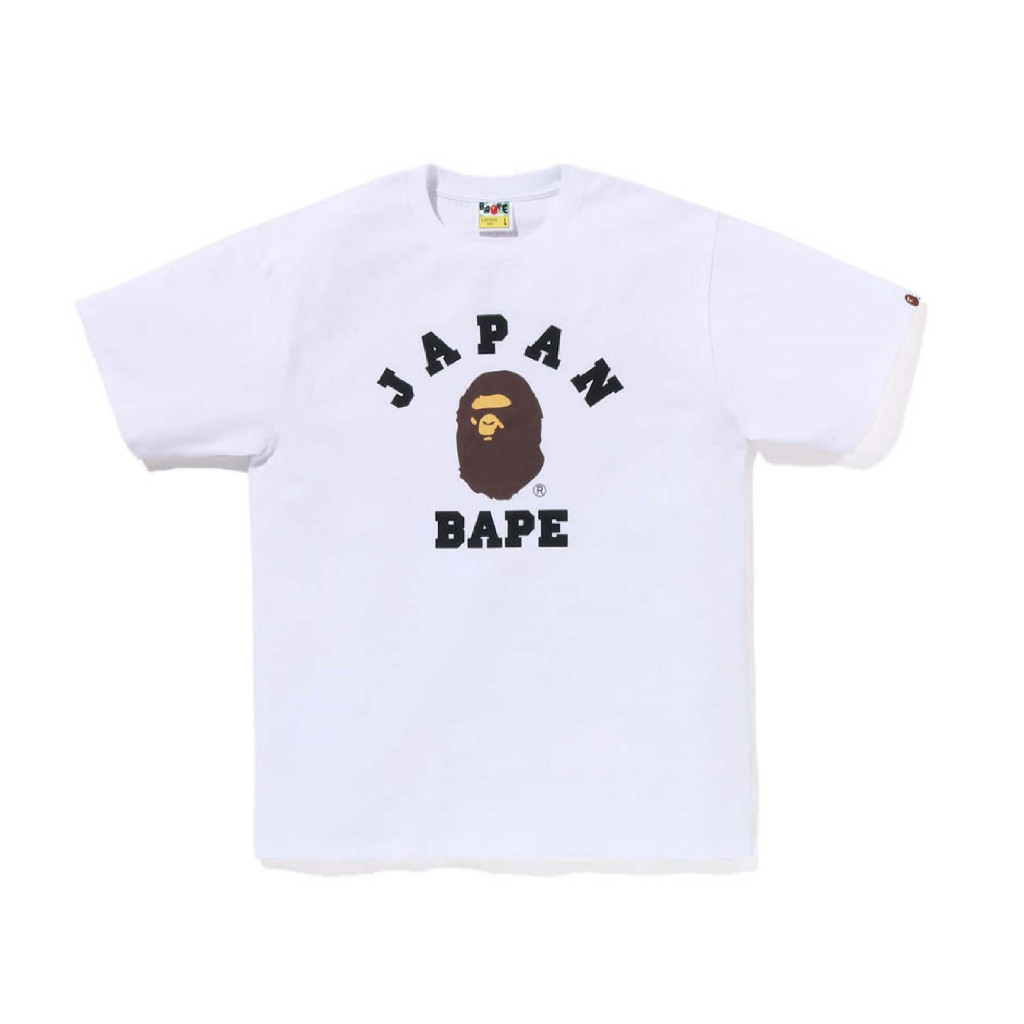 ♞,♘BAPE Japan College City Tee (WHITE) XM