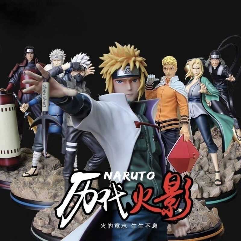 Past Dynasties Naruto Figures GK Naruto Kakashi Outline Figures Water Gate ชุดจํากัดชุดตกแต่งรูปปั้น