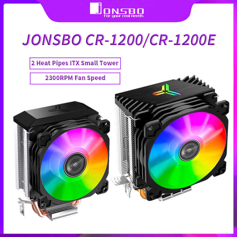 Jonsbo CR1200 1 ซีพียูคูลเลอร์ 2 ท่อความร้อนทาวเวอร์โปรเซส