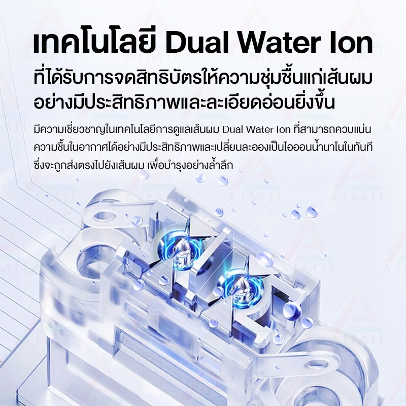 Mijia High Speed Water Ion Hair Dryer H701 ไดร์เป่าผมความเร็วสูง ไอออนลบ 200ล้านประจุ ทำให้ไฟฟ้าสถิ