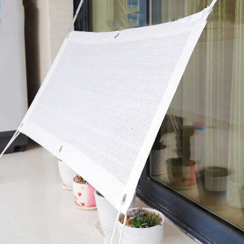 White 1/2/3/4/5/6/7M Sulock Shades Outdoor Sun Mesh Garden Plant Greenhouse Sunscreen Shade Sails