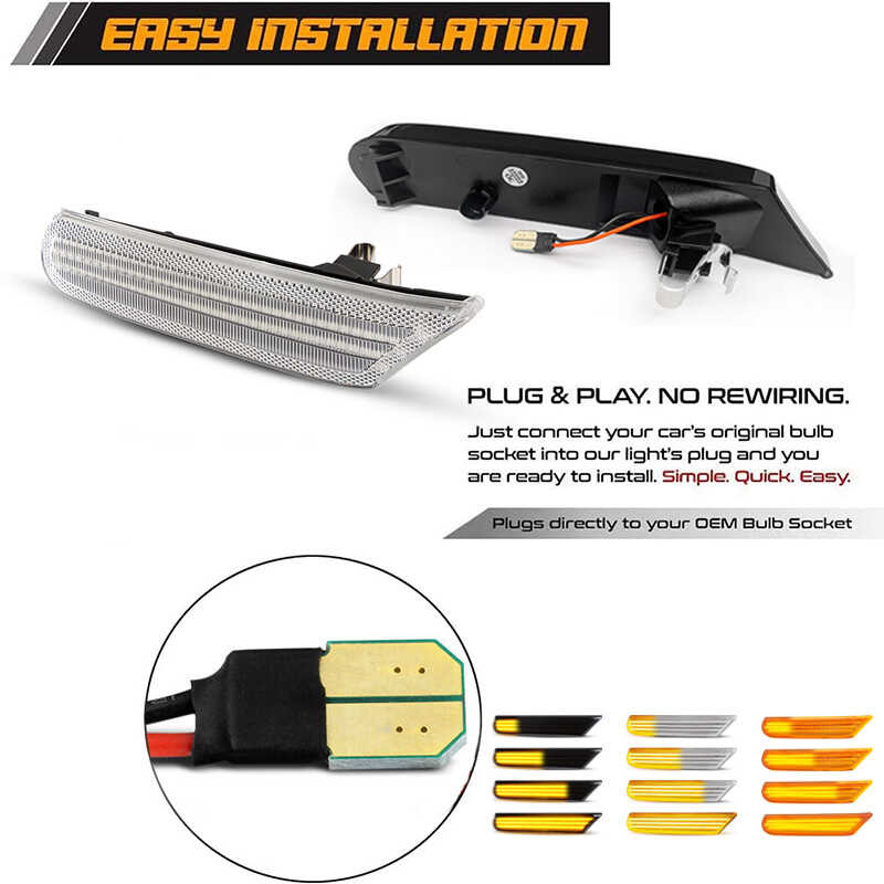 ி 2 ชิ้นสำหรับปอร์เช่ 911 Boxster 996 986 Gt2 Gt3 แบบไดนามิกสีเห