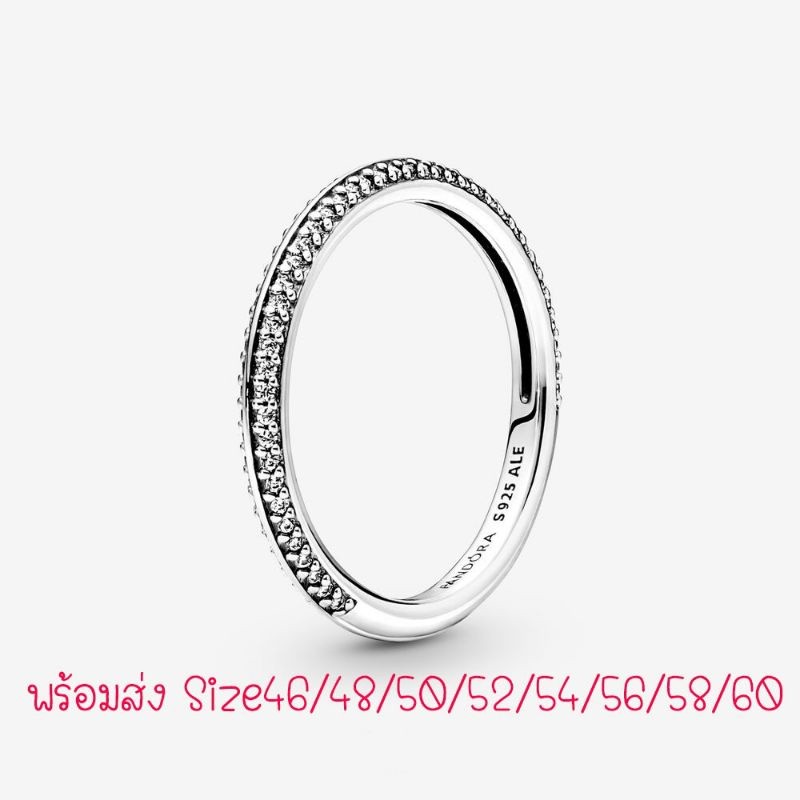 (ของแท้100%)Pandora silver Pandora ME Pavé Ring แหวนเพชร