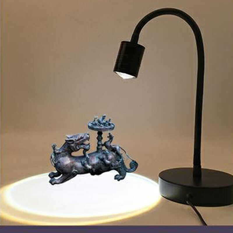 LED 🍀 Photography Light Jewelry Showcase Spotlight Flexible Tube Cabinet US Plug Counter Table