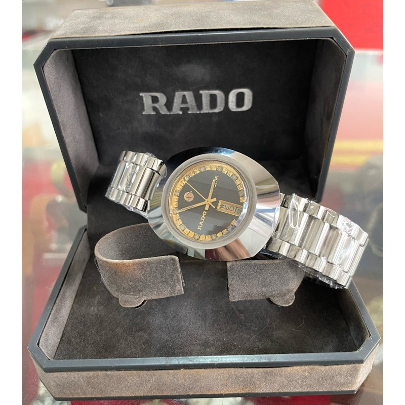 Vintage ราโด Diastar เรือนทรงรูปไข่สีเงิน