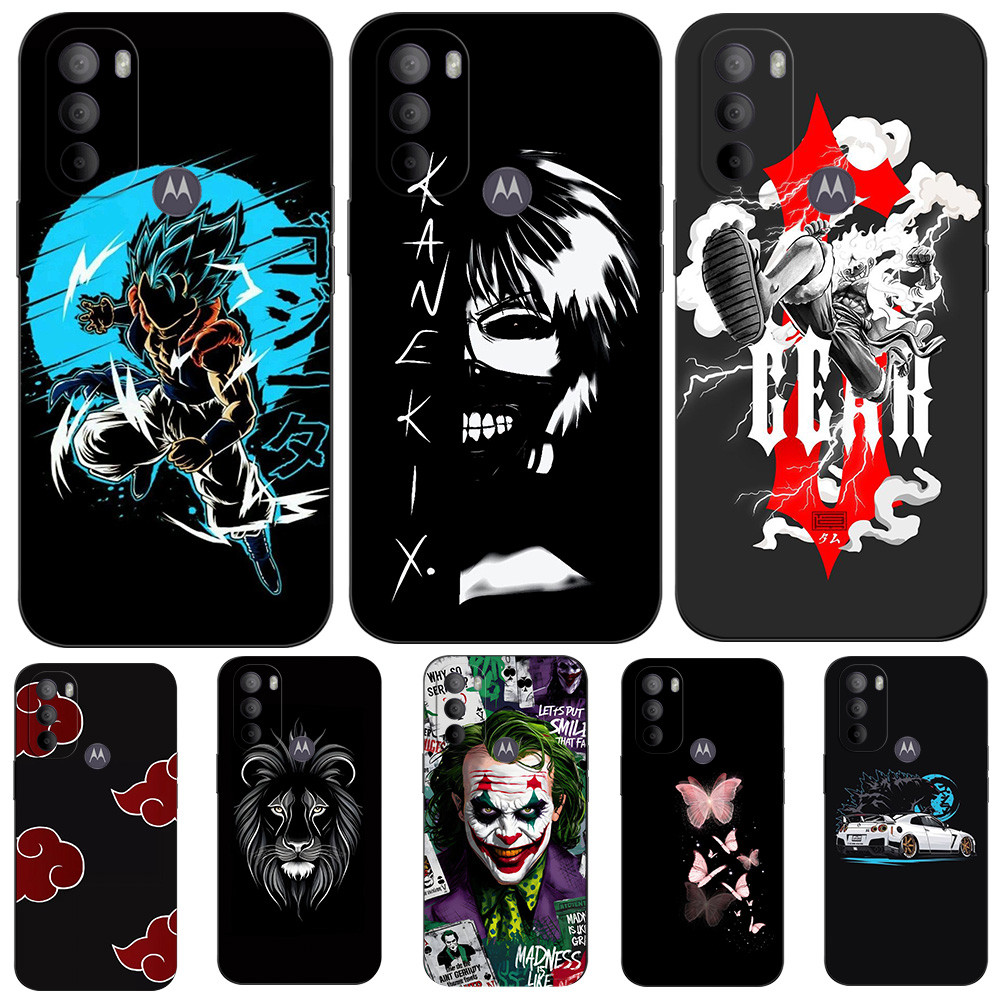สําหรับ Motorola G31 กรณีปกหลังสําหรับ Moto G31 เคสโทรศัพท์ MotoG31 กรณีป้องกันซิลิโคนนุ่มสีดํา Tpu กรณีคลาสสิกอะนิเมะ