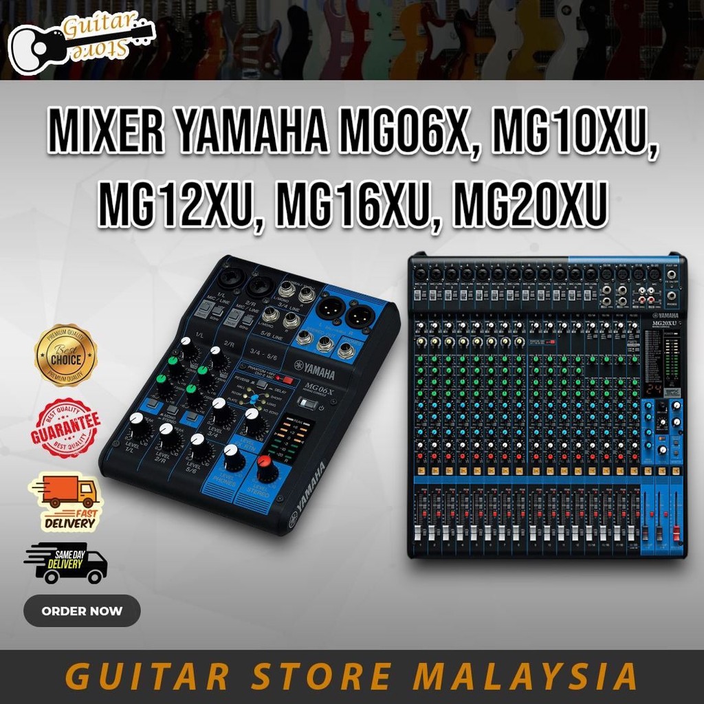 Mixer YAMAHA MG06X, MG10XU, MG12XU, MG16XU, MG20XU