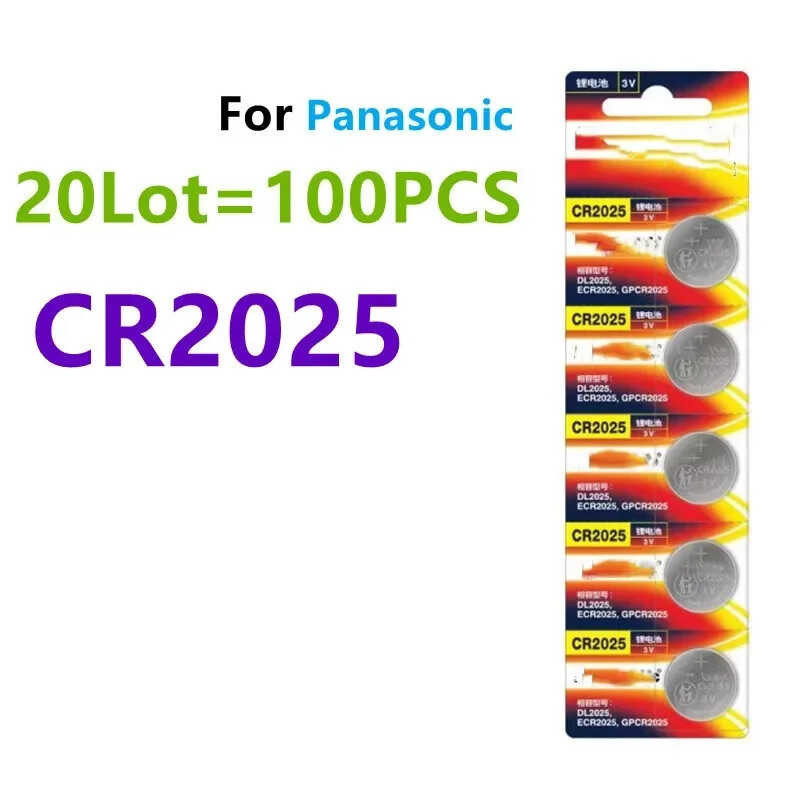 Δ 100 ชิ้น Cr2032 Cr2025 Cr2016 แบตเตอรี่ Br2025 Kcr2025 รีโมทคอนโทรล