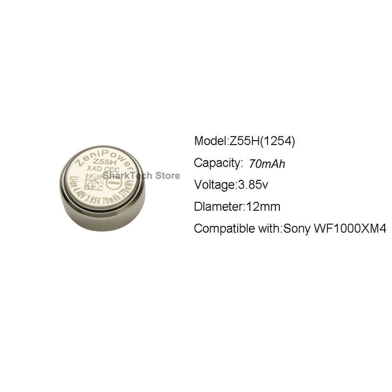 Δ ต้นฉบับ Zenipower Coin Battery Z55h 1254 3.85V เปลี่ยนแบตเตอรี่สำห