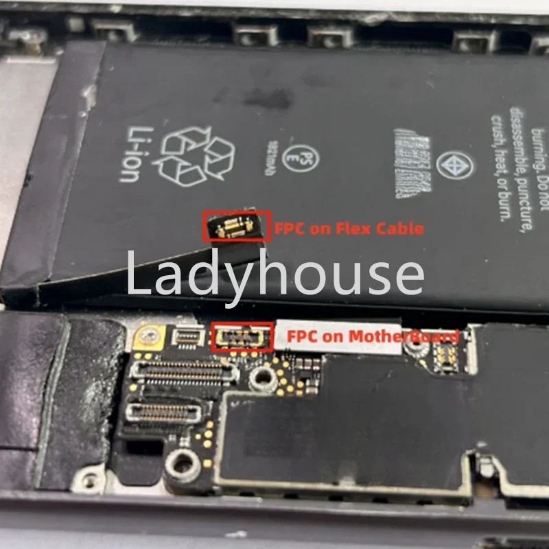 2-10pcs FPC แบตเตอรี่สําหรับ Iphone 11 12 13 Pro Max 14 15 16 XS XR X 6 6S 7 8 Plus ภายในบนบอร์ดคลิปปลั๊ก Flex Cable - รูปที่ 3