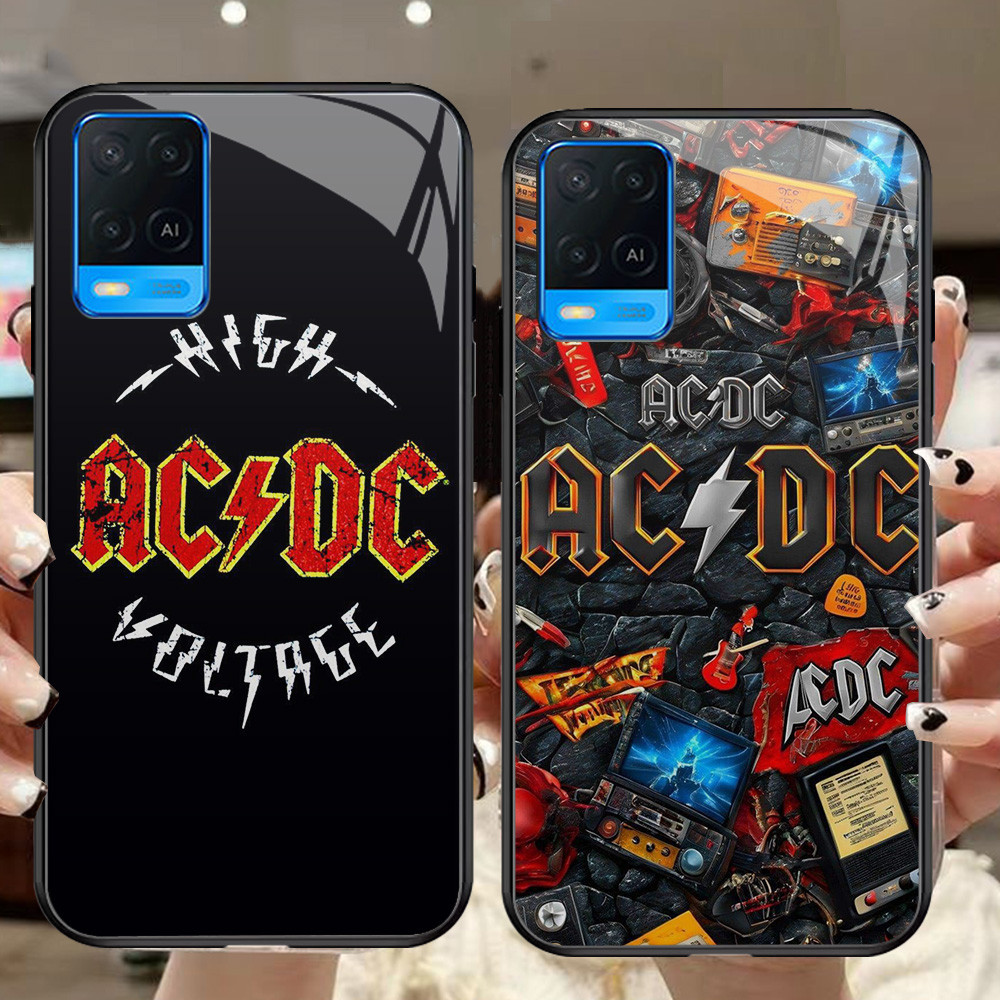 G-66 ACDC Band HD Glass Case สําหรับ OPPO Reno 7 A54 A55 Realme Narzo 8 9 8i 50 Pro 5G