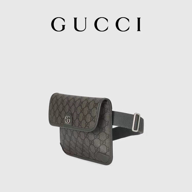 ของแท้ 100% GUCCI Ophidia series GG กระเป๋าคาดเอวเล็กกระเป๋าคาดเอวผู้ชายกระเป๋าคาดหน้าอก 752597
