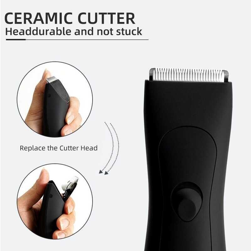 ZZOOI Waterproof Body Hair Trimmer Balls Shaver For Men Pubic Electric Men's Groomer Clippers C