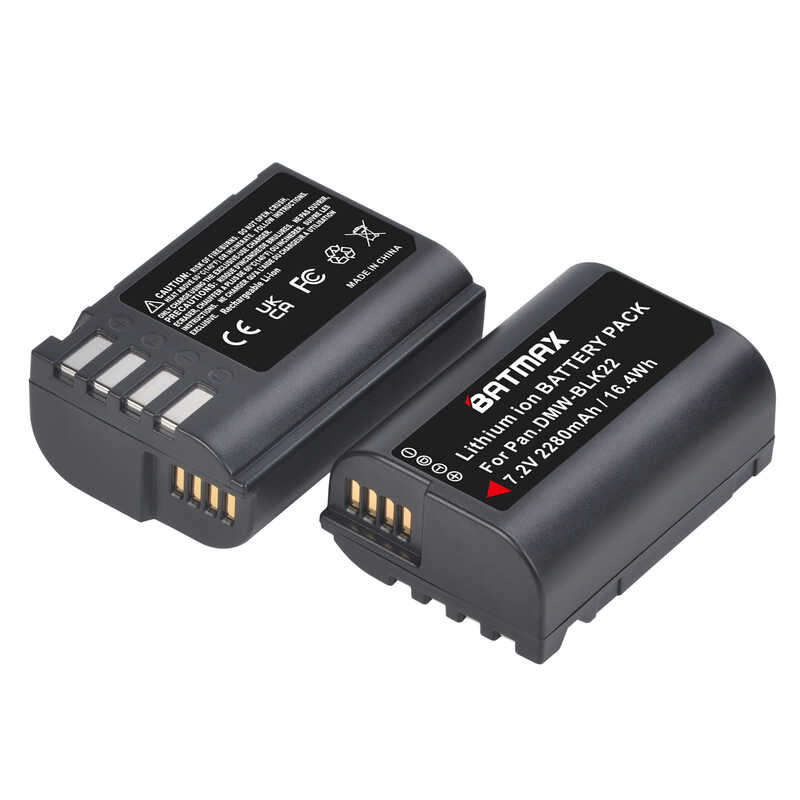 Δ 4X 2280Mah Dmw-Blk22 DMW Blk22 แบตเตอรี่ + LED ชาร์จคู่สำหรับ LUMIX Dc