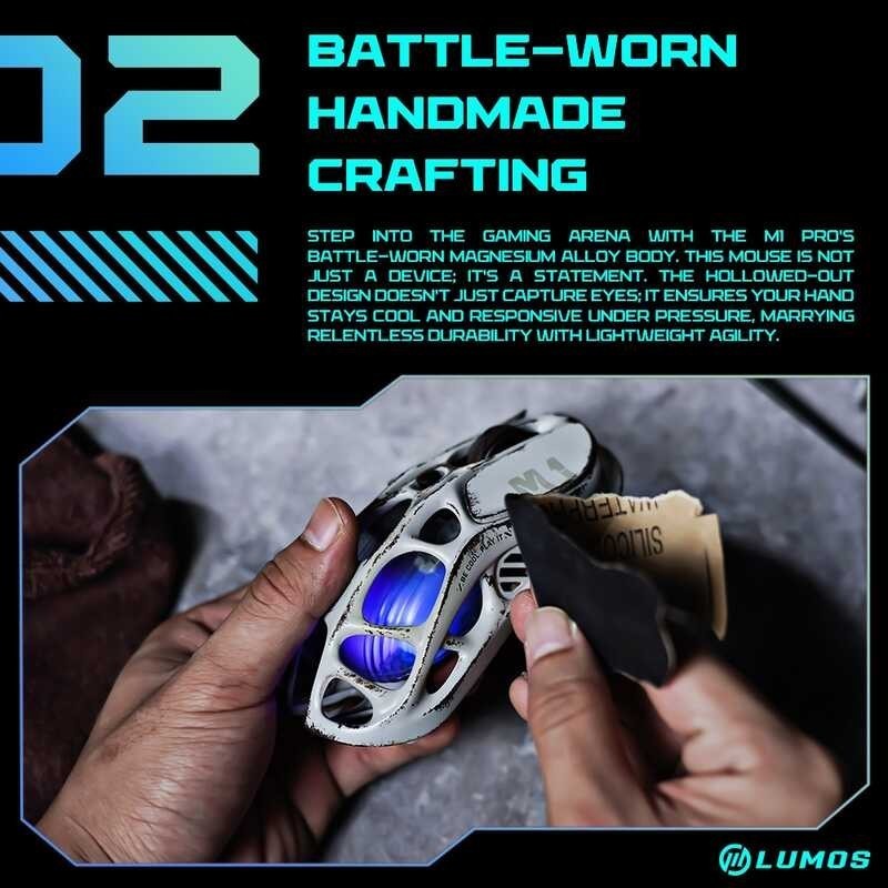 【HOT  JHJDSKCCA 118] GravaStar Mercury M1 Pro Battle Worn Wireless Gaming Mouse MICE 4K Rec