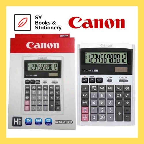 ในสต็อก *ต้นฉบับ* CANON TX-1210Hi III เครื่องคิดเลข 12 หลัก / เครื่องคิดเลขขนาดใหญ่