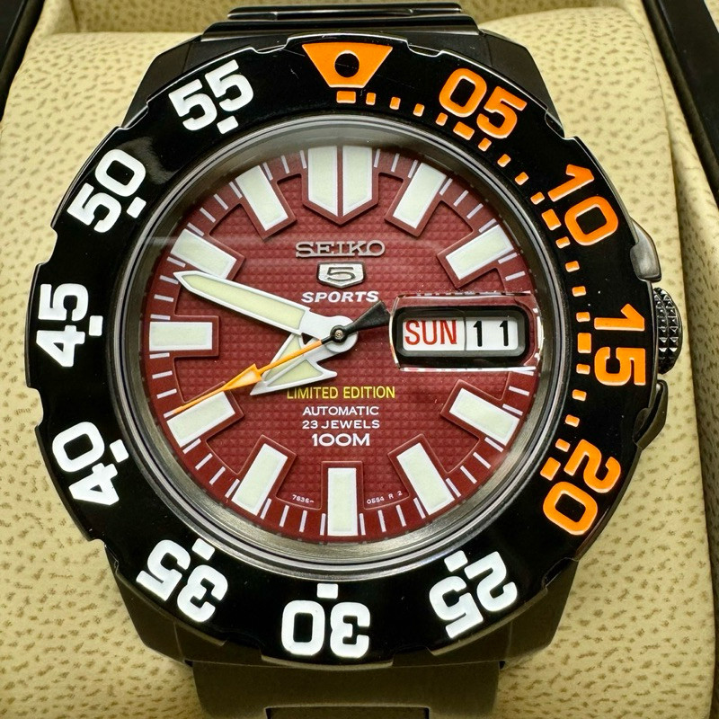 Seiko Mini Monster Burgandy Limited Edition 1881 SNZH49K1