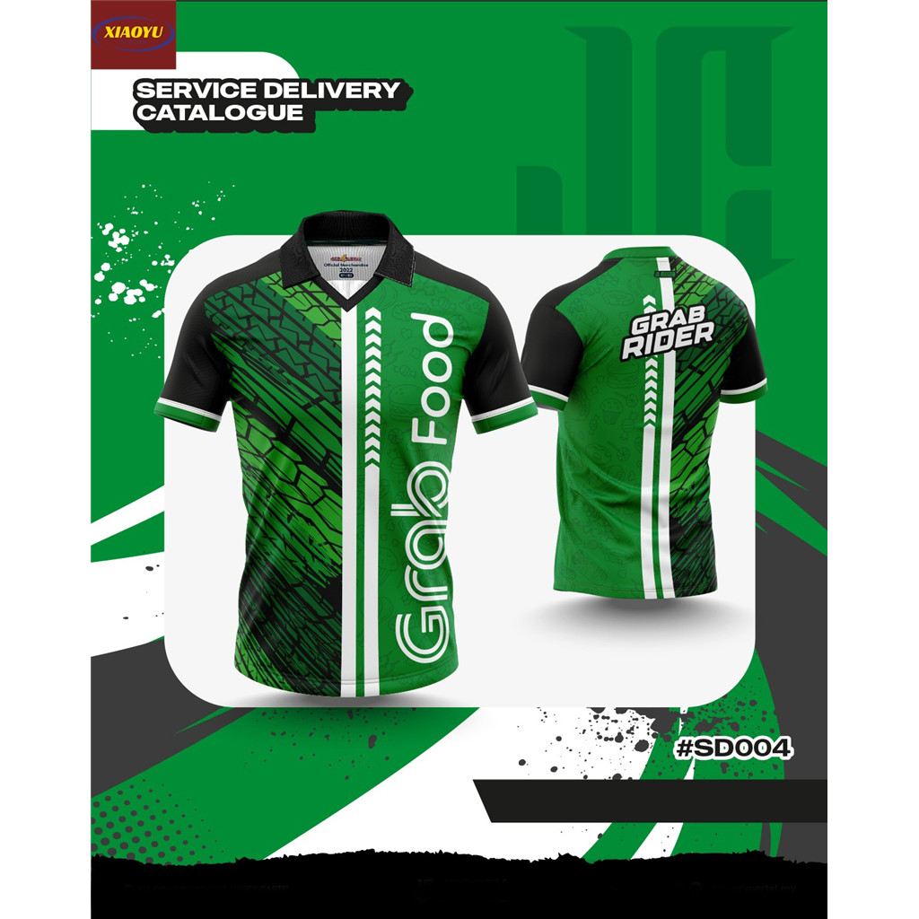 ใหม่ เสื้อยืด พิมพ์ลาย GRAB3232 food rider 3D 2025 {adquate}