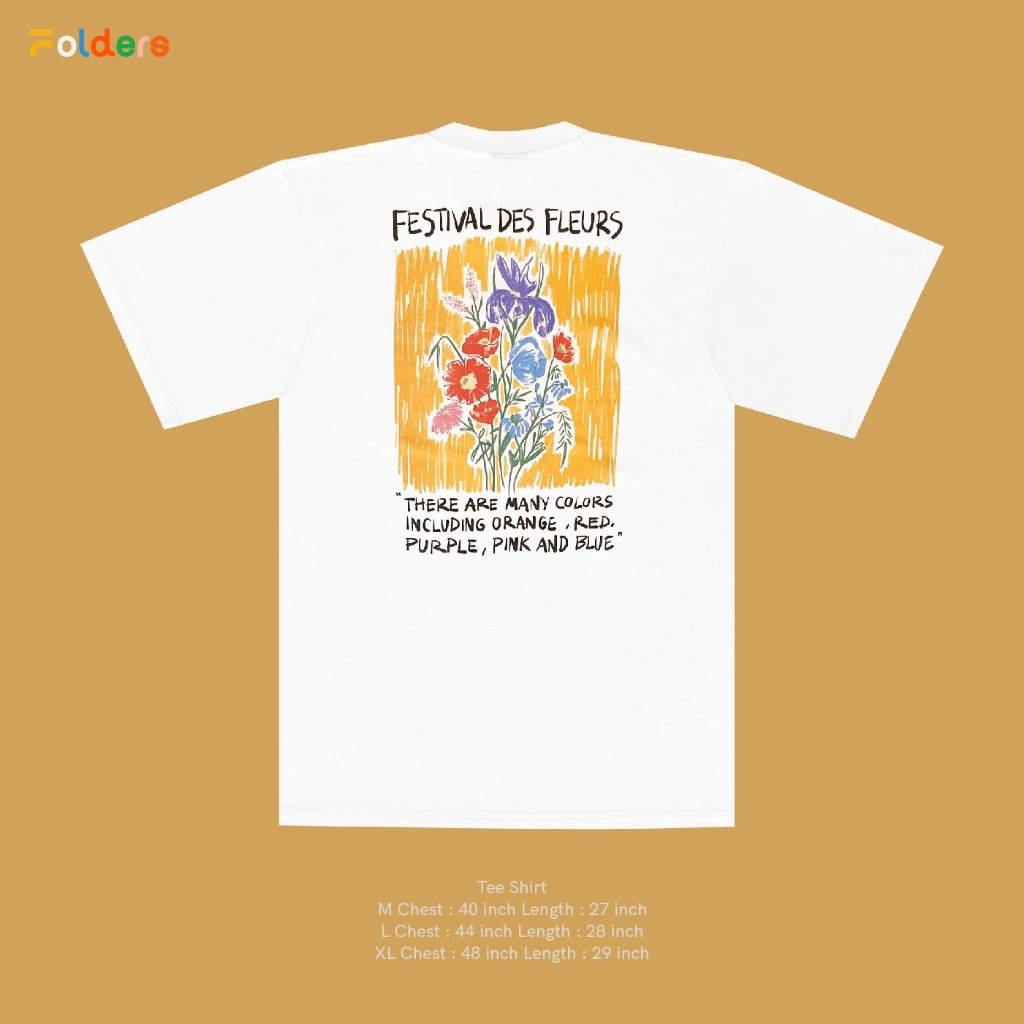 ♞Hidden Folder (Festival Des Fleurs : Tee Shirt : Tee Shirt) เสื้อยืด Folders UNISEX เสื้อหน้าร้อน