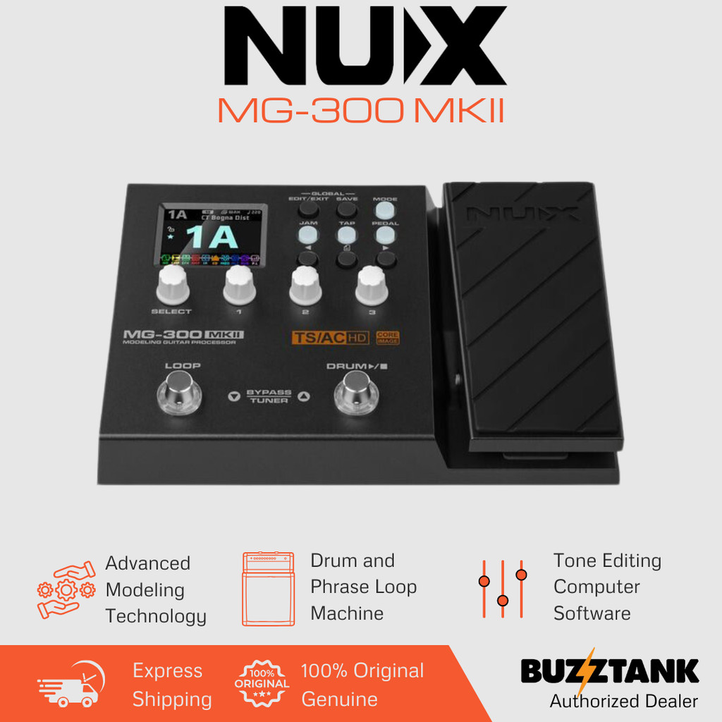NUX MG-300 MKII โปรเซสเซอร์กีตาร์ Multi Effects Pedal