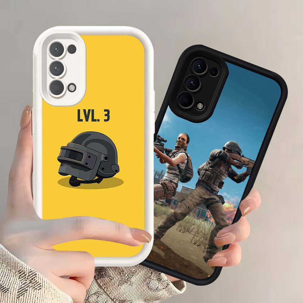 Z-28 PUBG เกมปลอกสีขาวสีดําสําหรับ OPPO A52 A92 A72 F19 F19s A95 กรณี