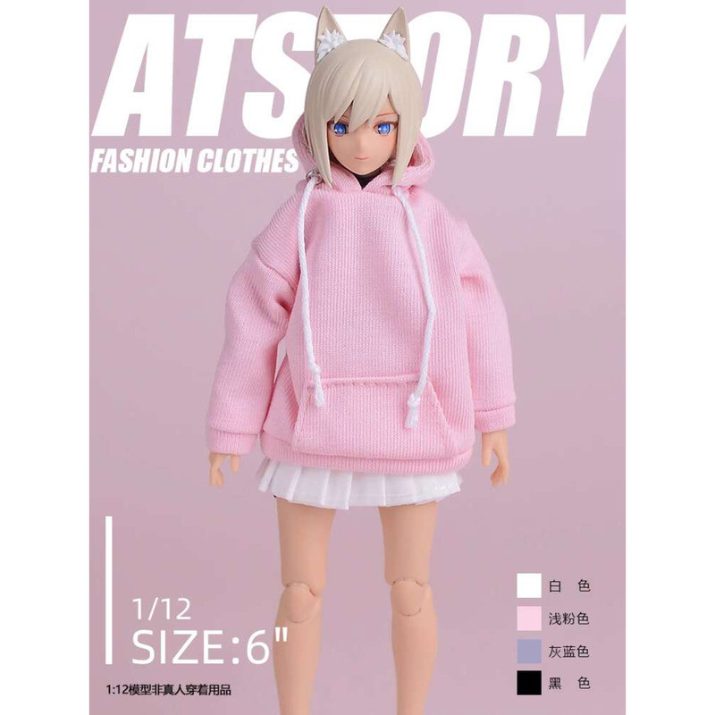 {Vivi toys} 1/12 เสื้อสเวตเตอร์มีฮู้ด Nuclear Energy Matrix Machine Girl Snail Shell 20 ซม. Romankey Universal 250419