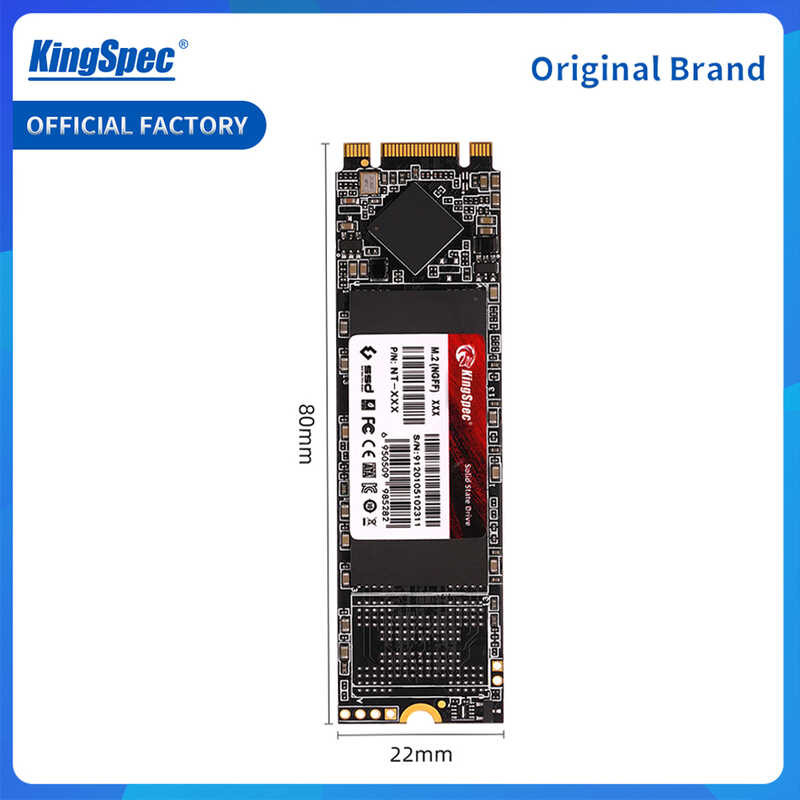 M.2 0 KingSpec SSD NGFF 128GB 256GB 512GB 1TB 2TB M2 SATA SSD 2280 SATA3 6GB แล็ปท็อปใน