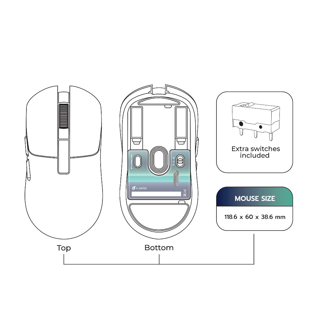 Loga Garuda Pro Mini Wireless Gaming Mouse เมาส์เกมมิ่งไร้สาย