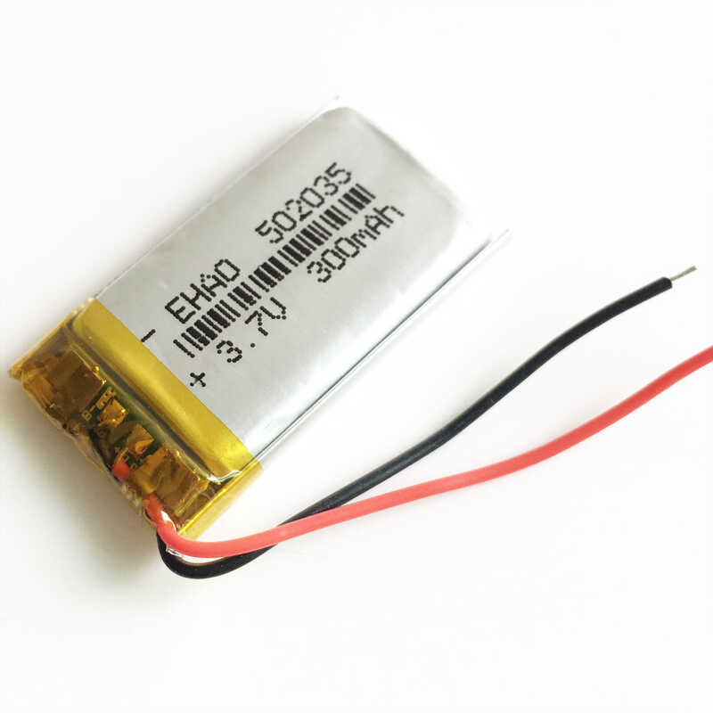 Δ 3.7V 300Mah 502035 ลิเธียมโพลิเมอร์แบตเตอรี่ลิเธียม Mp3 DVR