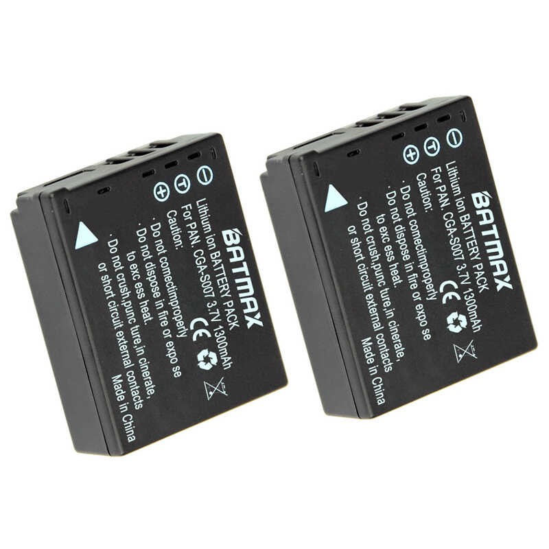 Δ 2 ชิ้น Cga-S007e Cga-S007a Bcd10 แบตเตอรี่กล้องสำหรับ DMC Tz1 Tz2 Tz3