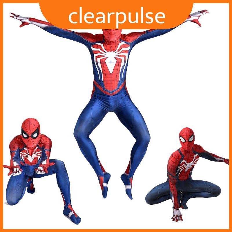 Ps4 Spiderman คอสเพลย์เครื่องแต่งกาย 3D พิมพ์ สไตล์หมวกและขนาดเต็ม สำหรับทั้งผู้ใหญ่และเด็ก