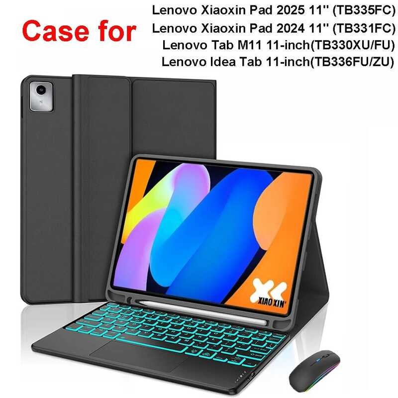 เคส M11 11 นิ้ว,ฝาครอบคีย์บอร์ดแม่เหล็กสําหรับ Xiaoxin Pad 11" 2024/2025,สําหรับ Lenovo Idea Tab 11 