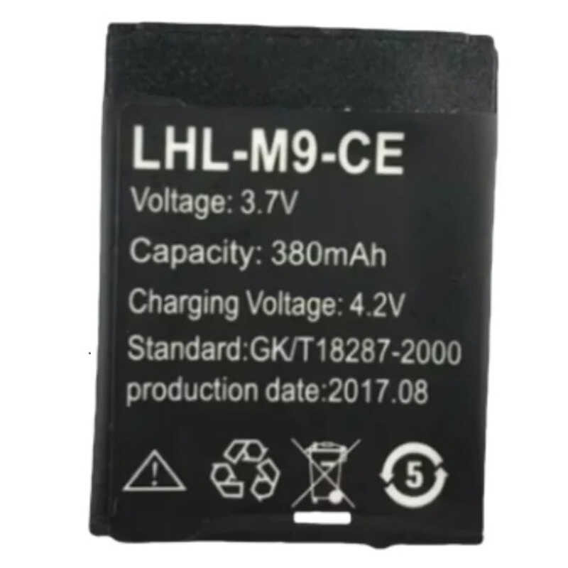 ▥ RUIXI แบตเตอรี่สําหรับโทรศัพท์นาฬิกาสมาร์ทแบตเตอรี่ 380Mah สําหรับ Lhl-M9-Ce Smart Watch แบตเ