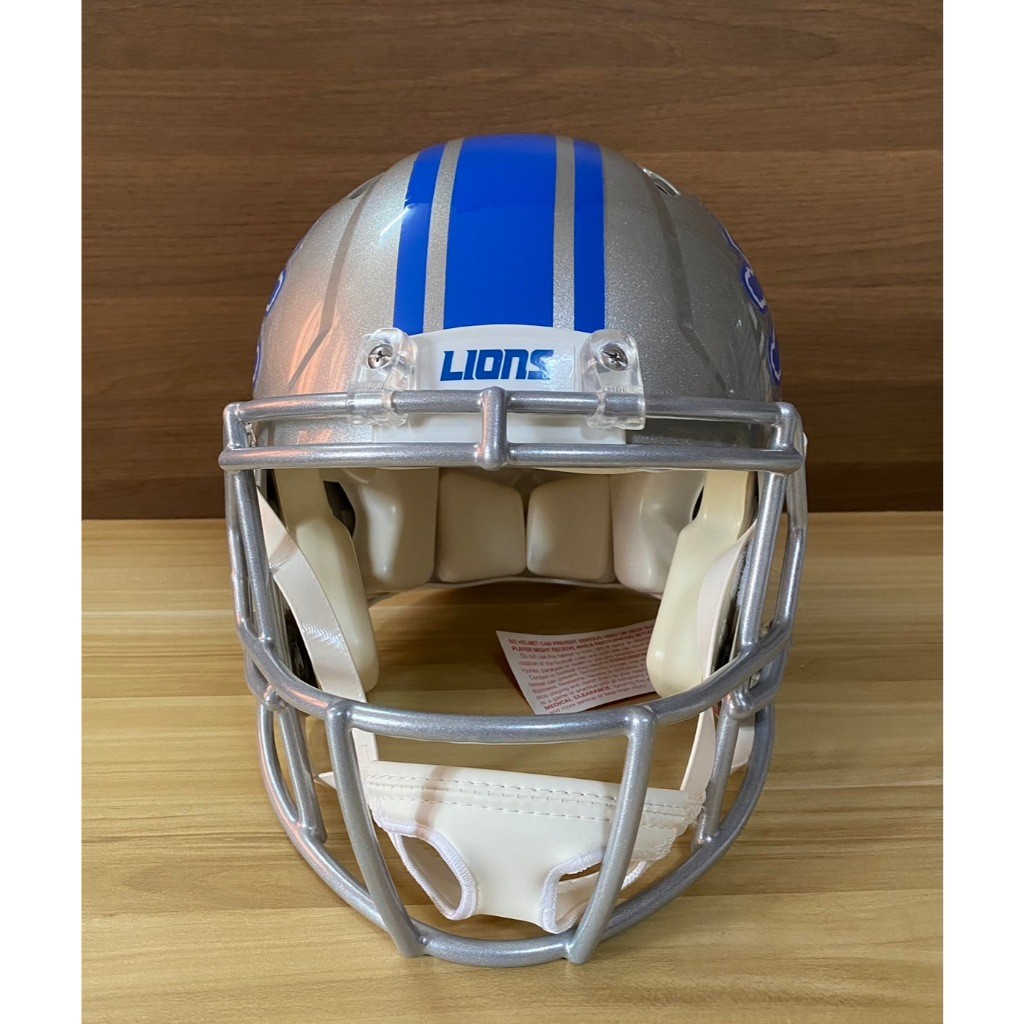 Detroit Lions หมวกอเมริกันฟุตบอล NFL ยี่ห้อ Riddell รุ่น Speed Full Size Authentic Helmet ขนาดใหญ่เ