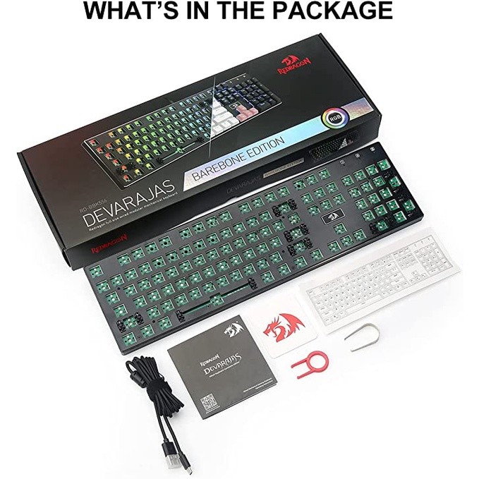 Redragon BBK556 Custom Gaming Mechanical Keyboard Kit  100% 104 Keys DIY
