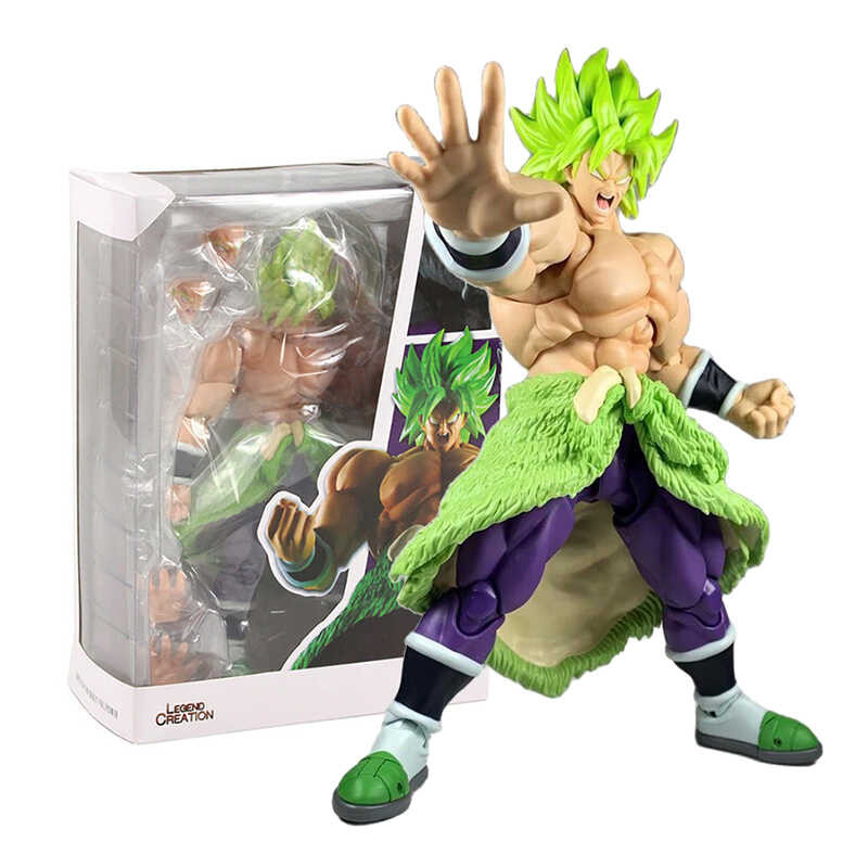 ◆ Anime Dragonball ตุ๊กตา Broly SHF เคลื่อนย้ายได้ Super Saiya Man Action F