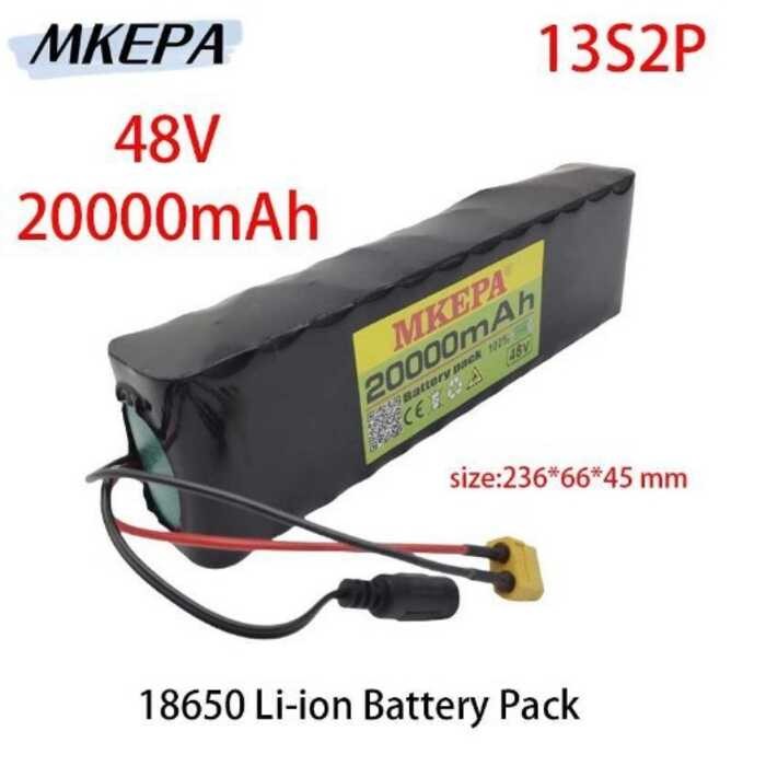 แบตเตอรี่จักรยานไฟฟ้า 48V 20Ah 18650 ชุดแบตเตอรี่ลิเธียมไอ