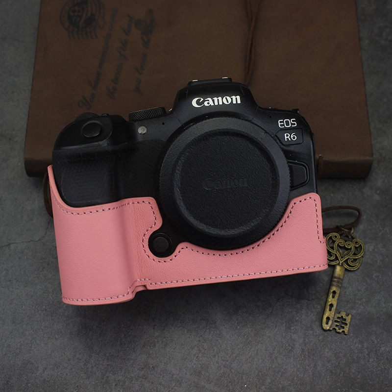 เหมาะสําหรับ Canon Micro Single EOSR6II กระเป๋ากล้องรุ่นที่สอง R5 เคสป้องกัน R8 ฐานอุปกรณ์เสริม RP R6 กล้องซองหนัง