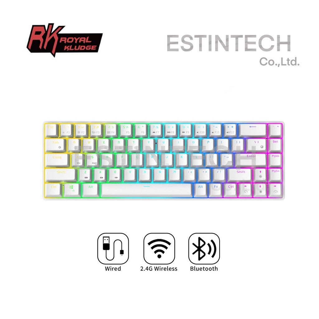 Keyboard (คีย์บอร์ด) Royal Kludge RK68 RGB Hot Swap 3 mode ไร้สาย บลูทูธและมีสาย เปลี่ยนสวิตซ์ได้ ข