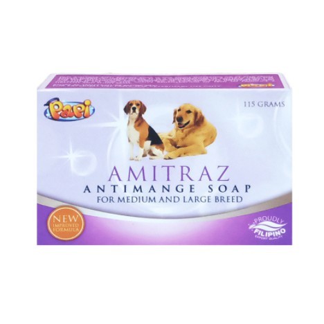 ในสต็อก Papi Amitraz Anti-Mange Soap 115g