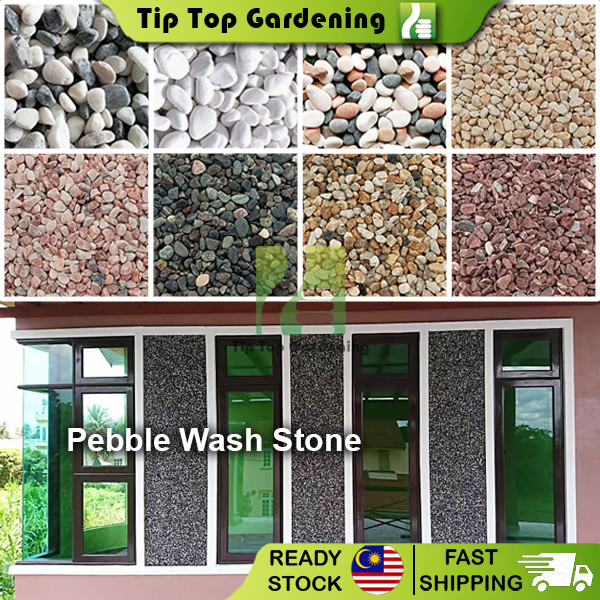 18 กก. Pebble Wash Stone Wall Decor หินสําหรับตกแต่งสวนภูมิทัศน์ Aquarium / Batu Sungai Hiasan