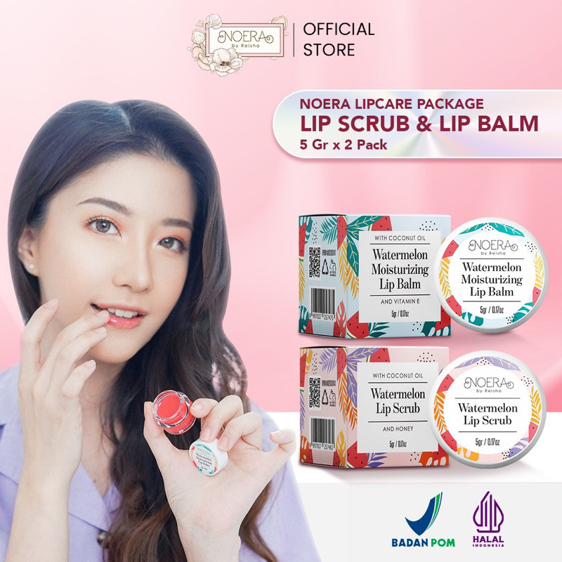 ในสต็อก Noera Package Lip Balm & Lip Scrub