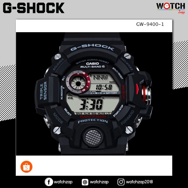 นาฬิกา นาฬิกาข้อมือ CASIO G-SHOCK Rangeman รุ่น GW-9400 GW-9400-1 GW-9400-3 GW-9400-1B