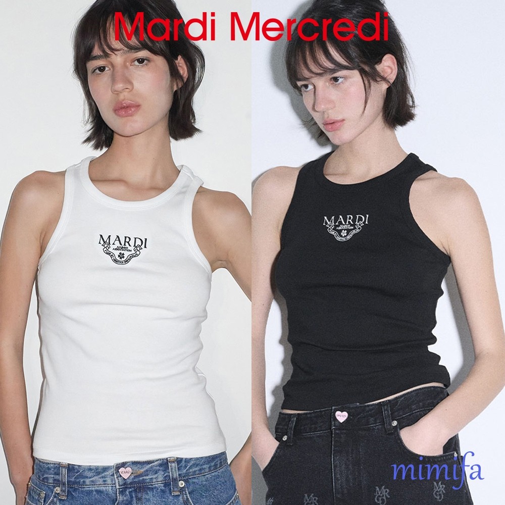 ♞,♘Mardi MERCREDI 6 COLORS TANK RACER ALUMNI เสื้อยืด XM