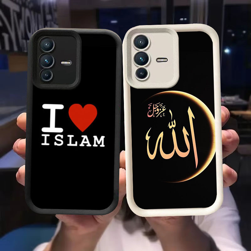 O-59 Love มุสลิมคําคมอิสลามสําหรับ VIVO V23E Y75 V23 Y200 5G สีดําและสีขาว